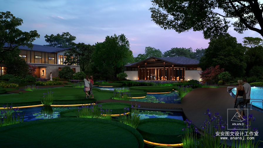 傳統(tǒng)園林效果圖