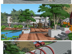 別墅院景觀設(shè)計園林模型下載